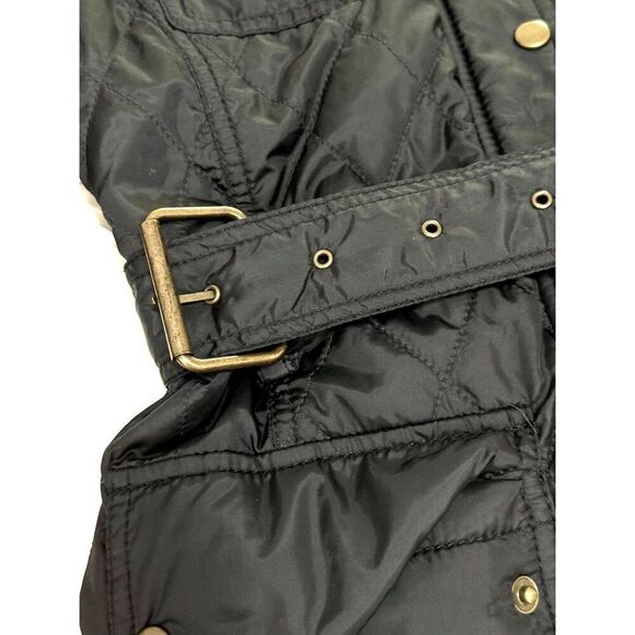 Banana Republic Navy Blue Belted Field Jacket w/ Faux Suede Accents Sz SX EUC - Picture 6 of 8